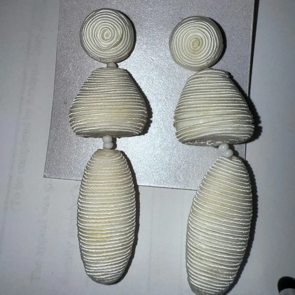 Baublebar Elegant Cream Spiral Earrings